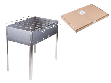 Мангал сборный "Эконом" с шампурами в г/карт.кор., 400х250 х400х0,4 мм PERFECTO LINEA 47-750063/1