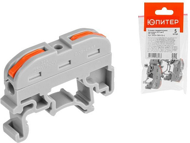 Клемма соединительная проходная СК-221D, 2.5 мм², Юпитер JPZ2-7201-12-5