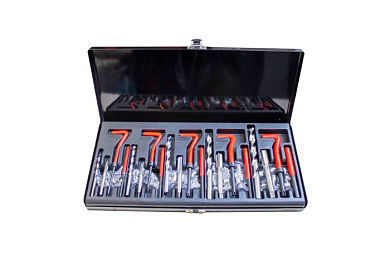 Набор приспособлений и футорок для восстановления резьбы М5х0.8, М6х1, М8х1.25, М10х1.5, М12х1.75 131 пр Forsage F-9130U1