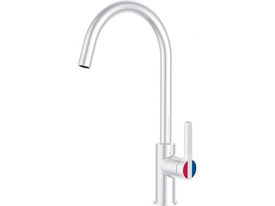 Смеситель для кухни Lt D35, серия Lotus белый, поворотный J-излив A-five A5-0724