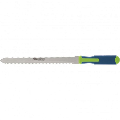 Нож для резки теплоизоляционных панелей, 2-стороннее лезвие, обрезиненная рукоятка, 420 мм, лезвие 280 мм Сибртех 79027