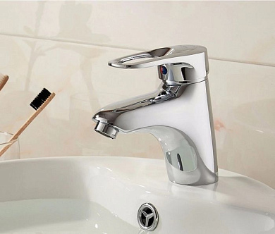 Смеситель для умывальника, латунь, хром Ledeme L1004