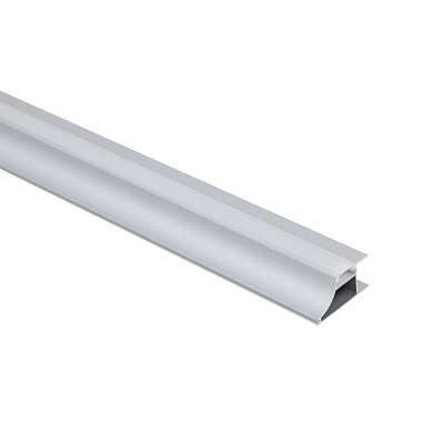 Профиль алюминиевый накладной/торцевой AVIOR, с экраном, цвет алюминий, 2м, AKS 114965