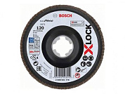 Круг лепестковый 125х22.2 мм G120 конический BEST FOR METAL X-LOCK Bosch 2608621770