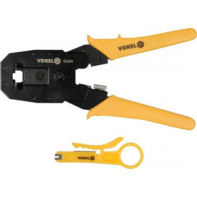 Пресс-клещи для обжима и зачистки кабеля (RJ45, RJ10, RJ11, RJ12) Vorel 45504