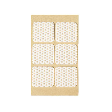 Подкладка самоприлипающая фетровая прорезиненная 40 х 40мм (1упак.=6шт), белая, FOLMAG 109751