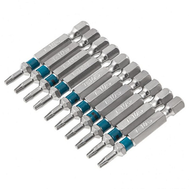 Набор бит Torx10x50 сталь S2, 10 пр. 1/4'' Gross 11468