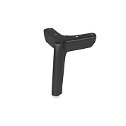 Опора мебельная мет. TRIADA h120 угловая черный матовый AKS 112851