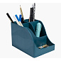 Подставка для ручек "Neo Deco", пластик, 5 делений, синий