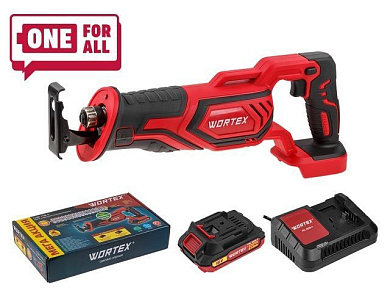 Аккум. сабельная пила CSR 1118 в кор. ALL1 XLT ST 18В, 1 акк., 2 Ач, дер. 115 мм, 18 В, С АКБ, 2.0 А/ч И З/У WORTEX 0329282