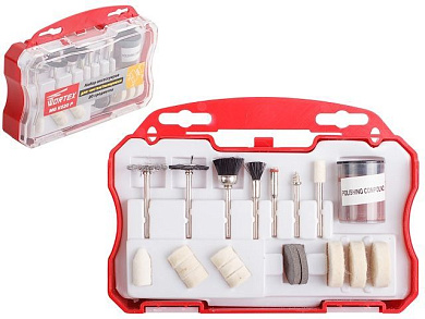 Набор аксессуаров для гравера 20 пр. в боксе для чистки/полировки WORTEX MGK020P11511