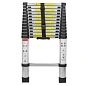 Лестница телескопическая односекционная 0.9-3.8 м, 12 ступенек, нагрузка 150 кг, ForceKraft FK-BL-T380