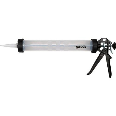 Пистолет для герметика, под колбасы алюминиевый 600мл. Yato YT-67571