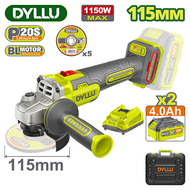 Углошлифмашина аккумуляторная DYLLU DTLAPB522