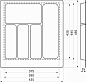 Лоток для столовых приборов 500 PIXEL 435*485, черный AKS 117249