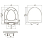 Сидение унитаза универсальное, белый, полипропилен КВ1-1 ОРИО