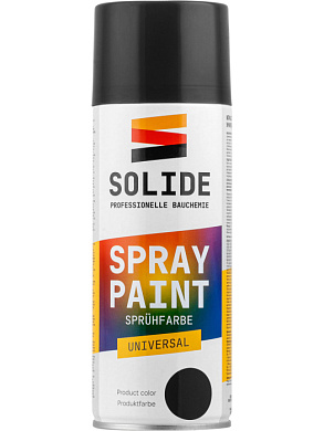 Краска-эмаль аэроз. универсальная черный глянец 400 мл SOLIDE SL-27549-1