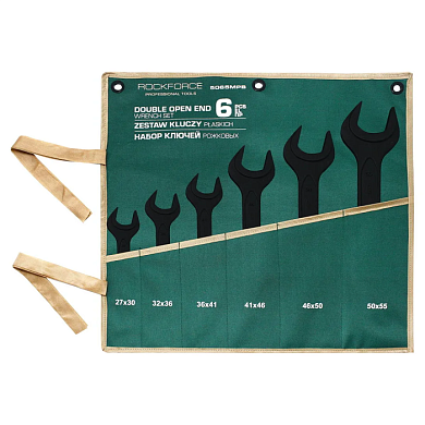 Набор ударных рожковых ключей 27×30-50×55 мм 6 пр RockForce RF-5065MPB