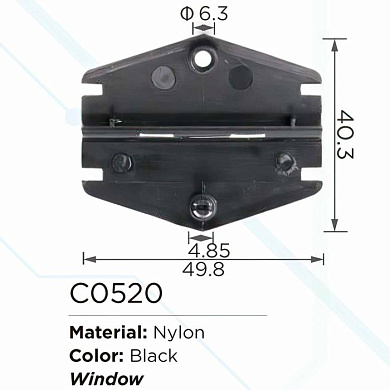 Клипса для крепления внутренней обшивки а/м GM пластиковая, 100 шт Forsage C0520(GM)