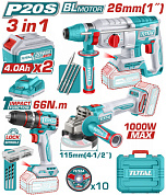 Набор аккумуляторного инструмента TOTAL TOSLI241198