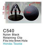 Клипса для крепления внутренней обшивки а/м Хонда пластиковая, 100 шт Forsage C0540(Honda)