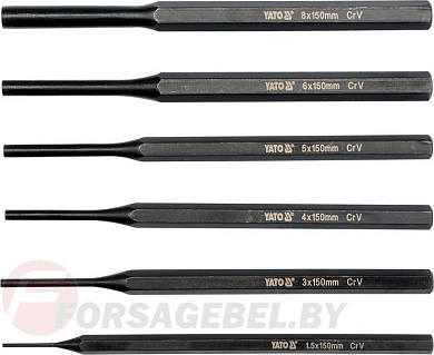 Набор выколоток 150 мм 6 пр. CrV Yato YT-47121