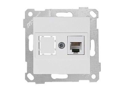 Розетка телефонная 1хRJ12, скрытая, без рамки, белая, RITA, Mutlusan 22001250101