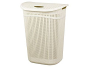 Корзина для белья ВЯЗАНИЕ 55 л, белый IDEA М2613