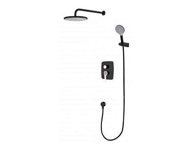 Душевая система Lt D35, серия Rose черный + белый, встраиваемый, излива нет A-five A5-0857