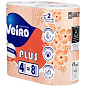 Бумага туалетная Veiro Plus, 4 рулона, 2 слоя, белый