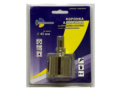 Коронка алмазная d 45 мм по керамике и кафелю Trio-Diamond 400045