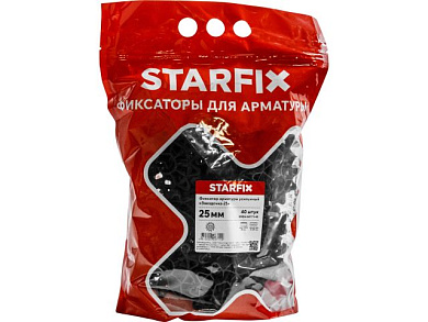 Фиксатор арматуры "Звездочка-25" 6-20 усиленный, 40 шт в дой-паке Starfix SMD4-68771-40