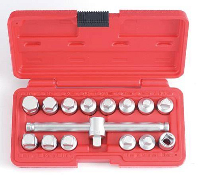 Набор для откручивания сливных пробок 15 пр. 3/8'' Force 915G2