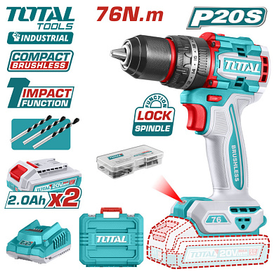 Дрель-шуруповерт ударная TOTAL TIDLI20768
