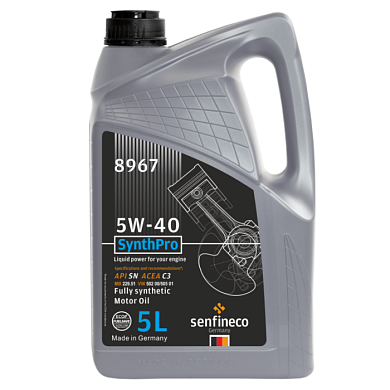 Масло моторное SynthPro 5W-40 API SN ACEA C3, кан.5 л. Senfineco 8967