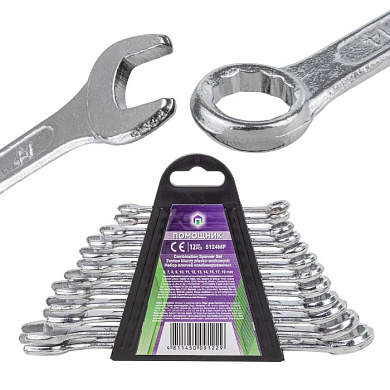 Набор ключей комбинированных 12 пр. 6-15, 17, 19 мм Помощник 5124MP