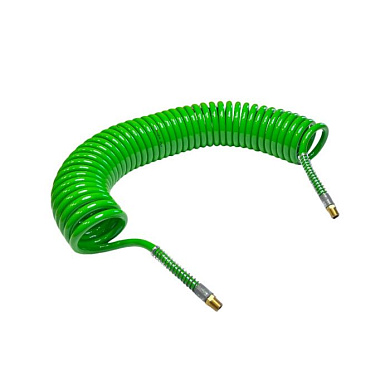 Пневмошланг витой 12х8 мм, 10 м НР 1/4" HOREX (без быстроразъемов) EUC 12x8мм 10м