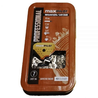 Цепь пильная MXSP, 450мм, 18'', 0,325 '', 1,5 мм, 72 зв. GCS52-D1.GCS52-C2.Парма 2М Carver, металл.короб PIT MXSP-1,5-72-0.325