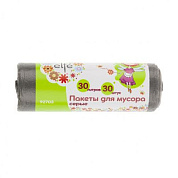 Пакеты для мусора 30 лх30 шт, серые, Россия Elfe 92703