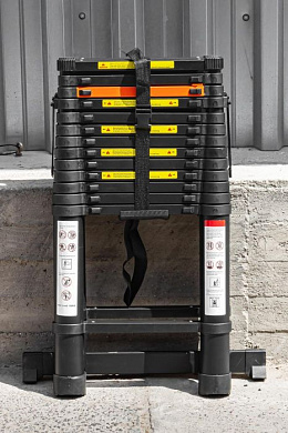 Стремянка телескопическая алюминевая бытовая 4,1 м, 14+14 ступ. RockForce RF-UP410-2