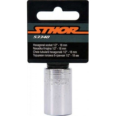 Головка торцевая 1/2'' 6-гр. 18 мм Sthor 53340