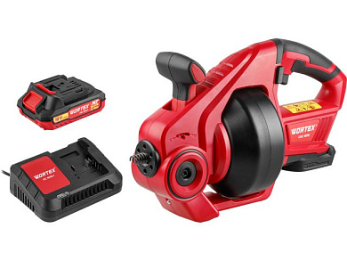 Аккум. прочистная машина CDC 1855 в кор. ALL1 XLT SET, 18 В, 0-550 об/мин, трос 7,6 м. С АКБ, 2А и З/У в комплекте WORTEX 1334782