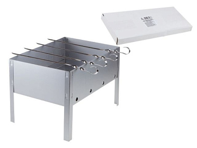 Мангал со складным дном с шампурами в г/кор., 335х230х230 мм PERFECTO LINEA 47-750766/1