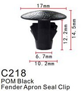 Клипса для крепления внутренней обшивки а/м Тойота пластиковая, 100 шт Forsage C0218(Toyota)