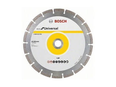 Алмазный круг 230х22 мм универс. сегмент. ECO UNIVERSAL Bosch 2608615044