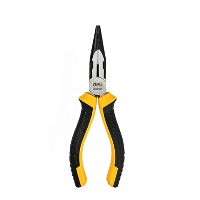 Длинногубцы Deli YS EDL0101, 160 мм, 2-х компонентные рукоятки