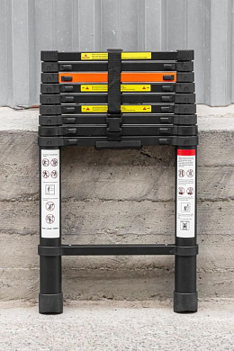 Лестница телескопическая алюминевая бытовая 2,9 м, 10 ступ. RockForce RF-UP290