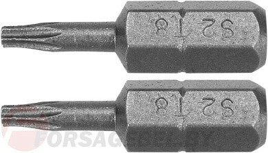 Бита Torx T8x25 мм., 1/4'', 2 шт. AISI S2 Yato YT-77900