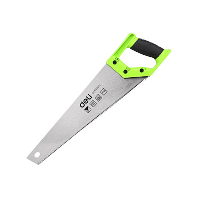 Ножовка Deli GS EDL6840B по дереву, 7 TPI, 400 мм, черный, зеленый