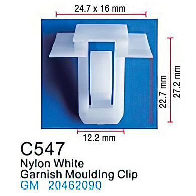 Клипса для крепления внутренней обшивки а/м GM пластиковая, 100 шт Forsage C0547(GM)